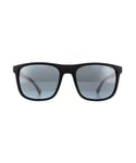 Emporio Armani Mens Sunglasses 4129 50016G Matte Black Light Grey Mirror - One Size