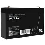 Green Cell AGM VRLA 6V 7.2Ah maintenance-free battery for the alarm system, cash register, toys