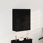 Väggmonterad Skåp Svart Ek 69,5x34x90 cm Konstruerat Trä