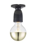 Porselen vegglampe/taklampe, Sort (Begrenset antall)