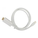 Mini DisplayPort till HDMI-adapter Professionell Han till Han Mini DisplayPort-adapterkabel för bildskärm Projektor Vit 1m/3.3ft