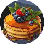 Målning Med Siffror - Aptitretande Pannkakor 33Cm