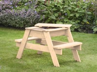  Children's Fun Outdoor Garden Wooden Sandpit and Bench