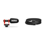 RØDE VideoMic GO II Compact and Lightweight Shotgun Microphone with USB Audio + SC19 USB-C to Lighting Cable (1.5m - iOS Compatible) for Filmmaking, Content Creation, and Location Recording