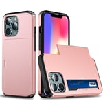 Skal Med Kortfack iPhone 13 Pro Rose Guld