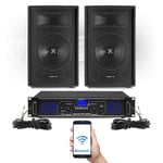 SL 10" House Party Speakers and Amplifier Set FPL1000 MP3 Bluetooth Music System