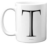 Stuff4 Personalised Alphabet Initial Mug - Letter T Mug, Gifts for Him Her, Fathers Day, Mothers Day, Birthday Gift, 11oz Ceramic Dishwasher Safe Mugs, Anniversary, Valentines, Christmas, Retirement
