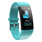 GBY Smart watch, fitness tracker watch, waterproof color screen activity tracker, wearable smart bracelet pedometer watch, suitable for ladies, men and children-green