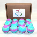 Bath Bombs gift Mermaids Tale Rainbow box of 12 Water Colour Changing 65g