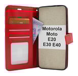 Crazy Horse Wallet Motorola Moto E20 / E30 / E40 (Röd)