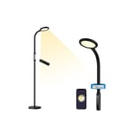 Lampadaire led connectée, lampe sur pied compatible avec homekit, siri, alexa et google home, 2700-6000K lampadaire de 360° rota