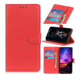 iPhone 12 Pro / - Läderskal plånbok Röd