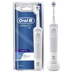 Oral-B Vitality 3D White Electric Toothbrush, 2 Pin UK Plug, Grey & White