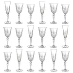 RCR Crystal 18pc Melodia Red & White Wine Glasses & Champagne Flutes Set