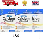 Vitabiotics Ultra Calcium with Vitamin D Tablets 30 (3 Pack)