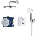 Set de douche encastré Tempesta 210 Grohtherm 34729000 - GROHE - Economie d'eau - Chrome