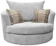 Dorado Corner Sofa Sectional 3 Seater 2 Seater Armchair Cuddle Chair Grey Velour Fabric (Silver, Cuddle Chair)