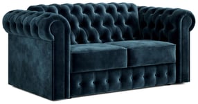 Jay-Be Chesterfield Velvet 2 Seater Sofa Bed - Ink Blue