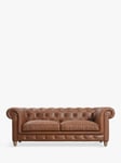 Halo Earle Chesterfield Large 3 Seater Leather Sofa