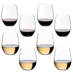 Riedel O Set of 8 Cabernet / Merlot & Viognier / Chardonnay Wine Glasses