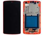 LG Nexus 5 D820, D821 LCD Display & Touch Screen Digitizer With Frame - Red OEM