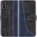 Mulbess Samsung Galaxy A51 Case, Samsung Galaxy A51 Phone Cover, Stylish Flip Leather Wallet Phone Case for Samsung Galaxy A51 4G, Black