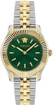 Versace VEQCA0324 Greca Grön/Gulguldtonat stål Ø30 mm