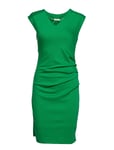 India V-Neck Dress *Villkorat Erbjudande Knälång Klänning Grön Kaffe
