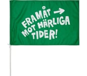 Framåt mot Flagga med pinne 90X60CM Unisex GRÖN ONESIZE