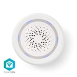 SmartLife-Siren | Wi-Fi | Strömadapter | 8 Ljud | 85 dB | Android / IOS | Vit