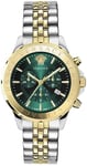 Versace VEV602023 Signature Grøn/Gul guldtonet stål Ø44 mm