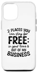 iPhone 12/12 Pro 2 Places For Free Not My Business Your Lane Funny Nosey Case