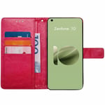 Lommebokdeksel 3-kort Asus Zenfone 10 - Rød