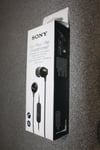 SONY MDR-EX15AP COMFORT FIT STEREO HEADPHONES FOR SMART PHONES BLACK NEW UK