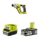 Ryobi R18SDS-0 ONE+ SDS Plus Cordless Rotary Hammer Drill with Lithium+ 2.5Ah Battery and Charger