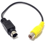 Câble avec adaptateur RCA femelle vers MiniDIN4 mâle pour la conversion de la vidéo composite en S-VHS