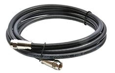 Smedz 2 m RG6 Satellite TV Coax Cable Extension Kit with Fitted Compression F Connectors for Sky HD, Freesat & Virgin - Black