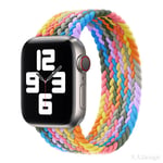 Applicable au bracelet Apple Watch iwatch8 en nylon tressé applewatch765 bracelet élastique 38/40/41mm [taille M 144mm] un coeur violet