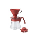 Hario VCSD-02R 1-Piece Plastic Coffee Sever Set, Red