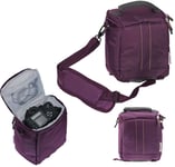 Navitech Purple Camcorder Camera Bag For Sony HDR-CX405 Full HD Camcorder