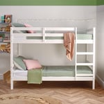 Wooden Bunk Bed Single Splittable Twin Sleeper Bunk Bed