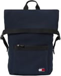 Tommy Jeans Men Backpack Daily Rolltop Hand Luggage, Blue (Dark Night Navy), One Size