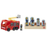 Fireman Sam WOODEN FOUR FIGURE PACK & JUPITER WITH FIGURE