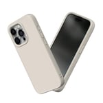 RHINOSHIELD coque compatible avec [iPhone 15 Pro] | SolidSuit - coque fine avec technologie d'absorption des chocs et finition premium mate - Beige coquillage