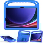 Samsung Galaxy Tab S9 Stöttåligt skal/fodral med handtag - Perfekt för barn, blå