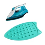 LUCY WEI Silicone Iron Pad,Homes Iron Rest for Ironing Board Hot Resistant Mat,Anti - Slip,Heat Resistant(Cyan)