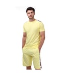 Moschino Mens Tape T-Shirt in Yellow Cotton - Size X-Small
