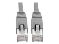 Eaton Tripp Lite Series Cat6a 10G Snagless Shielded STP Ethernet Cable (RJ45 M/M), PoE, Gray, 6 ft. (1.83 m) - Cordon de raccordement - RJ-45 (M) pour RJ-45 (M) - 1.8 m - STP - CAT 6a - IEEE...