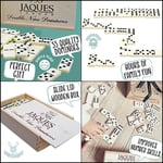 Jaques of London Dominoes - Club Double Nine Dominoes Set in Wooden Lid Slide D9