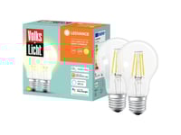 Ledvance Smart+ Bt Cla60 60 6 W/2500K E27, Led Lamp (Pack Of 2, Filament, Bluetooth, Replaces 60 Watts)